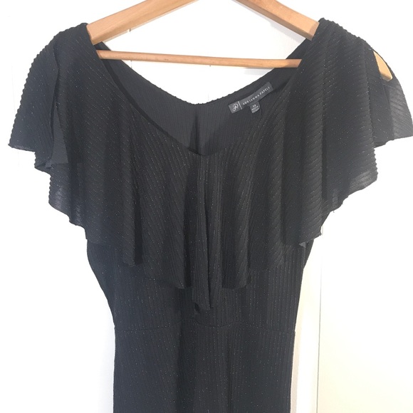 Adrianna Papell Sparkle Stripe Ruffle Top - Picture 4 of 8